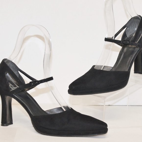 Way Sexy Suede Platform Ankle Strap Heels Shoes - Picture 3 of 11